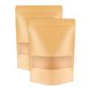 100 Pcs Kraft Stand Up Pouches 5.5 x 7.9 Inch Resealable Zip Lock Food Storage Bags with Matte Window for Packaging view 1