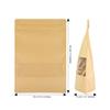 100 Pcs Kraft Stand Up Pouches 5.5 x 7.9 Inch Resealable Zip Lock Food Storage Bags with Matte Window for Packaging view 2