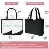 KOOLMOX 3 Pcs 12oz Heavy Duty Zippered Canvas Tote Bags with Long Handles and 3.9'' Bottom, Machine Washable & Reusable, Canvas Bags for Crafts, Groceries, Shopping, 16x13x3.9'' view 4