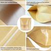 100 Pcs Kraft Stand Up Pouches 3.5 x 5.5 Inch Resealable Zip Lock Food Storage Bags with Matte Window for Packaging view 3
