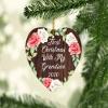 Designsify Christmas Tree Decoration, First Christmas with My Grandson 2020, Heart Ornament A, Gifts for Birthday Anniversary Valentines Mom Mothers Fathers Day Party, to Men Women Him Her view 2