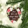 Designsify Christmas Tree Decoration, First Year As Aunty & Uncle 2023, Heart Ornament A, Gifts for Birthday Anniversary Valentines Mom Mothers Fathers Day Party, to Men Women Him Her Friend Mom view 2