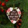 Designsify Christmas Tree Decoration, First Year As Aunty & Uncle 2023, Heart Ornament A, Gifts for Birthday Anniversary Valentines Mom Mothers Fathers Day Party, to Men Women Him Her Friend Mom view 3