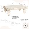 Felt Creative Home Goods Decorative Wood Risers for Decor | Tiered Tray Stand | Farmhouse Beaded Riser Stand for Decor | Wooden Pedestal Stand Large 12x16 Beaded Tray for Kitchen Coffee Bar (White) view 3