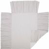 Timeless Ticking Ruffled Twin Size Bedspread, High Skirt on 3 Sides, Soft White and Gray Ticking Stripes, Vintage Farmhouse Bedding  view 4