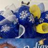 Believe Nativity Christmas Wreath Handmade Deco Mesh Available in 24 inch and 28 inch diameters view 3
