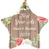 Designsify Christmas Tree Decoration, First Year As Sister & Brother 2024, Star Ornament B, Gifts for Birthday Anniversary Valentines Mom Mothers Fathers Day Party, to Men Women Him Her Friend view 1