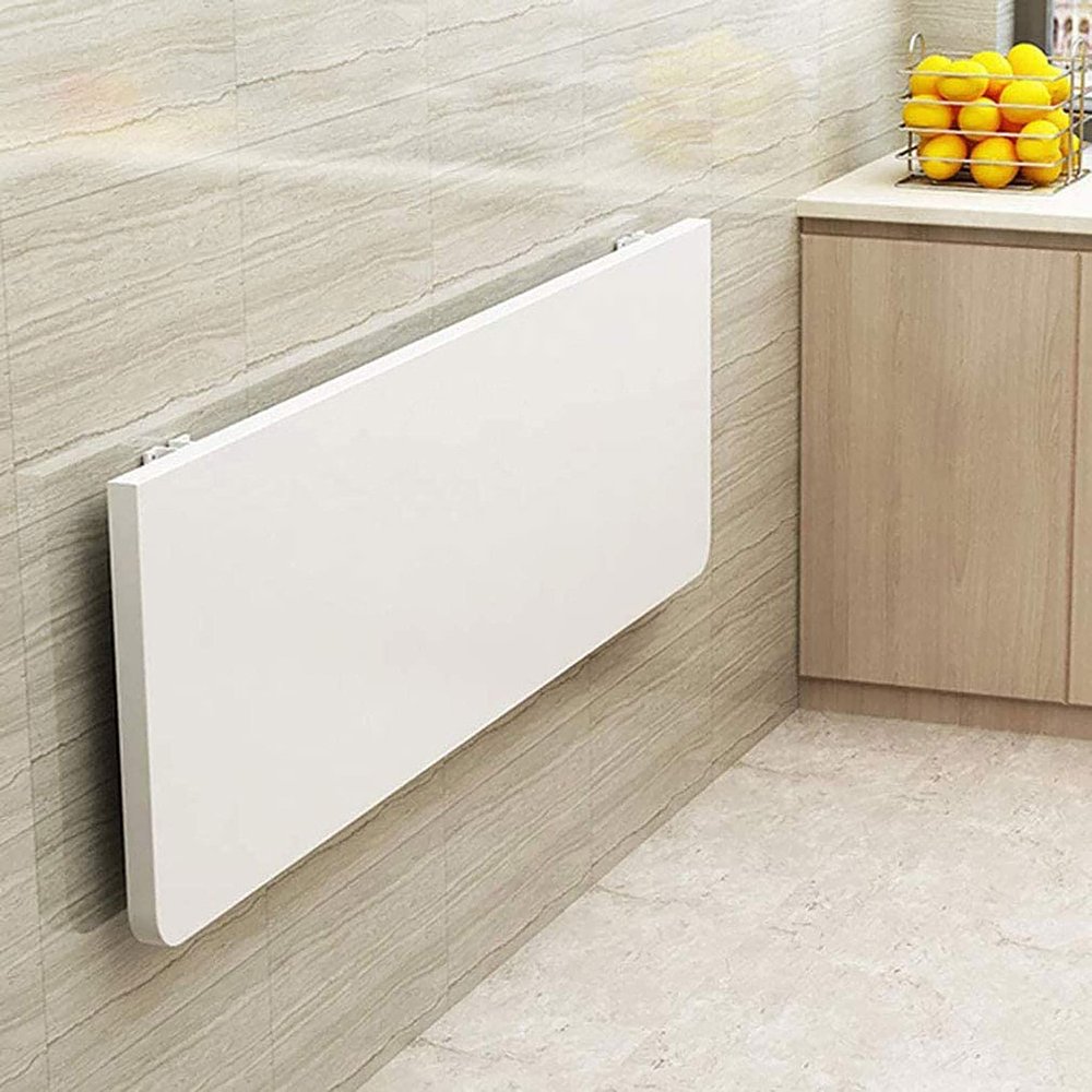 Folding Wall-Mounted Drop-Leaf Table,Small Fold Down Kitchen Table,Wall Hanging Folding Solid Wood Drop-Leaf Table,Wall Mounted Workbench,Heavy Duty Wall Mount Table,Computer Desk Trestle Desk