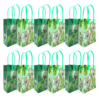 TINYMILLS Koala Party Favor Treat Bags- Koala Goody Bags with Handles for Birthday Party Baby Shower, Pack of 12