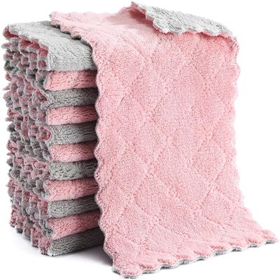 20-Pack Microfiber Cleaning Cloth Kitchen Towels - Double-Sided Microfiber Towel Lint Free Highly Absorbent Multi-Purpose Dust and Dirty Cleaning Supplies for Kitchen Car Cleaning - Dish Towels