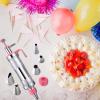 Patelai Cake Decorating Syringe Set, Stainless Steels Dessert Frosting Piping Kit with 6 Icing Piping Tips 3 Cream Scraper for Cupcake Decorating Tools(Pink) view 3