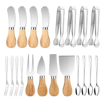Cheese Knife with Wooden Handle - Stainless Steel Blade for Hard & Soft Cheese, Ergonomic Grip for Charcuterie Board,Ideal Kitchen Gadget & Christmas Gift