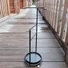 JLXJ Black Tall Umbrella Stand Holder, Freestanding Corridor Entrance Organizer Rack, Antique Metal Anti-Rust Shelf with Drip Tray view 2