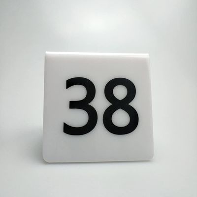 ATEYC Number Table, Acrylic Restaurant Seat Number Plate, Suitable for Wedding, Party, Event Or Catering Decoration (Color : White, Size : 1 to 10)