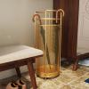 JLXJ Round Umbrella Stand Rack for Entryway Outside Patio, Metal Free Standing Organizer Holder for Canes Walking Sticks, Elevated Design (Color : Gold) view 2