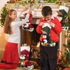 Dreampark Christmas Stockings 4 Pack 18" Big Xmas Stockings Decoration - Santa Snowman Reindeer Penguin Family Stockings for Home Decor Set of 4 view 3