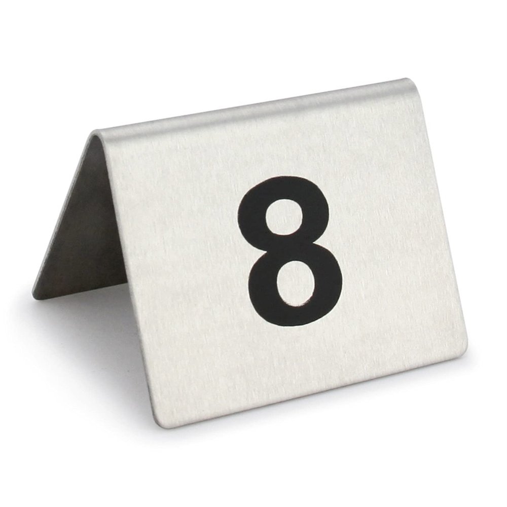 ATEYC Table Numbers, Stainless Steel Tent Table Number Cards Restaurant Cafe Bar Seating Table Numbers Wedding Birthday Party Supplies (Color : 1 to 10)