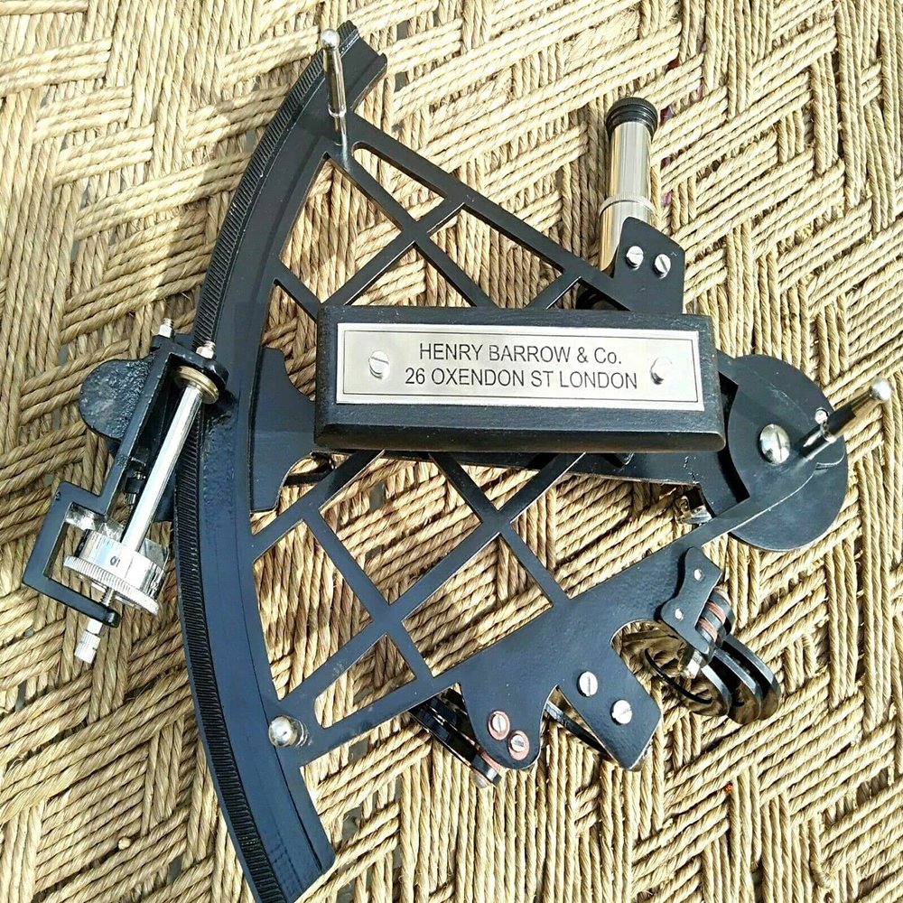 Black Nautical Brass Sextant Vintage Maritime Ship Navigational Instruments