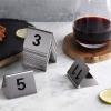 ATEYC Table Numbers, Stainless Steel Tent Table Number Cards Restaurant Cafe Bar Seating Table Signs Wedding Birthday Party Supplies (Color : 1 to 10) view 2