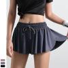 HZXY Women's 2-in-1 Flowy Fitness Shorts, Quick-Dry Yoga Double-Layer Breathable Short (Gray,S) view 3