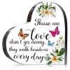 Blulu Crystal Glass Heart Memorial Gift Memorial Bereavement Gift Sympathy Condolence Decorations Sympathy Table Decorations for Loss of Loved One Table Centerpieces Remembrance(4 x 4 Inches,Romantic) view 1