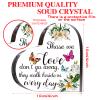 Blulu Crystal Glass Heart Memorial Gift Memorial Bereavement Gift Sympathy Condolence Decorations Sympathy Table Decorations for Loss of Loved One Table Centerpieces Remembrance(4 x 4 Inches,Romantic) view 2