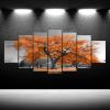 7 Panel Xlarge Tree Wall Art Decor Tree of Life Canvas Prints Natural Landscape Painting Picture Contemporary Framed Artwork for Kitchen Chic Decor Living Room(Orange) view 2
