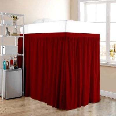 Dorm Room Bed Skirt - Extended Dorm Bed Skirt Long Bed Skirt 100% Egyptian Cotton 400-Thread-Count College Dorm Bed Skirt - Burgundy, Twin XL/36 Drop