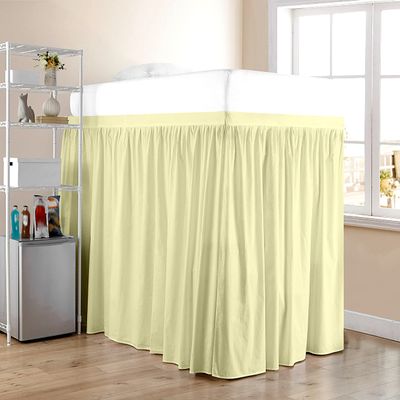 Dorm Room Bed Skirt - Extended Dorm Bed Skirt Long Bed Skirt 100% Egyptian Cotton 400-Thread-Count College Dorm Bed Skirt - Ivory, Twin XL/40 Drop