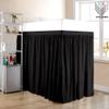LuckShree Dust Ruffled Bed Skirt College Dorm Extra Long Extended Dorm Room Bed Skirt |100 Egyptian Cotton, 400-Thread Count| Extra Long Dorm Room Bed Skirt - [Black, Twin XL38 Drop] view 2