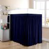 Dorm Room Bed Skirt - Extended Dorm Bed Skirt Long Bed Skirt 100% Egyptian Cotton 400-Thread-Count College Dorm Bed Skirt - Navy Blue, Twin XL/44 Drop view 1