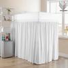 Dorm Room Bed Skirt - Extended Dorm Bed Skirt Long Bed Skirt 100% Egyptian Cotton 400-Thread-Count College Dorm Bed Skirt - White, Twin XL/40 Drop view 2