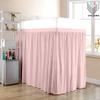 Dorm Room Bed Skirt - Extended Dorm Bed Skirt Long Bed Skirt 100% Egyptian Cotton 400-Thread-Count College Dorm Bed Skirt - Pink, Twin XL/42 Drop view 2