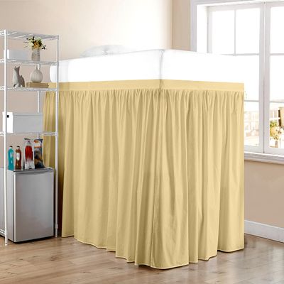 Dorm Room Bed Skirt - Extended Dorm Bed Skirt Long Bed Skirt 100% Egyptian Cotton 400-Thread-Count College Dorm Bed Skirt - Taupe, Twin XL/36 Drop