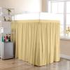 Dorm Room Bed Skirt - Extended Dorm Bed Skirt Long Bed Skirt 100% Egyptian Cotton 400-Thread-Count College Dorm Bed Skirt - Taupe, Twin XL/36 Drop view 1