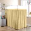 Dorm Room Bed Skirt - Extended Dorm Bed Skirt Long Bed Skirt 100% Egyptian Cotton 400-Thread-Count College Dorm Bed Skirt - Taupe, Twin XL/36 Drop view 2