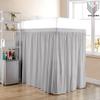 Dorm Room Bed Skirt - Extended Dorm Bed Skirt Long Bed Skirt 100% Egyptian Cotton 400-Thread-Count College Dorm Bed Skirt - Light Grey, Twin XL/36 Drop view 2