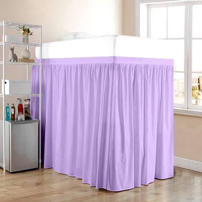 Dorm Room Bed Skirt - Extended Dorm Bed Skirt Long Bed Skirt 100% Egyptian Cotton 400-Thread-Count College Dorm Bed Skirt - Lilac, Twin XL/44 Drop