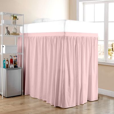 Dorm Room Bed Skirt - Extended Dorm Bed Skirt Long Bed Skirt 100% Egyptian Cotton 400-Thread-Count College Dorm Bed Skirt - Pink, Twin XL/44 Drop