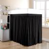 LuckShree Dust Ruffled Bed Skirt College Dorm Extra Long Extended Room |100 percent Egyptian Cotton, 400-Thread Count| - [Black], Twin XL [39 inch x 80 inch] view 1