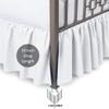 LuckShree Dust Ruffled Bed Skirt College Dorm Extra Long Extended Room |100 percent Egyptian Cotton, 400-Thread Count| - [Black], Twin XL [39 inch x 80 inch] view 3