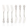 Dessert Forks Set of 6, Uniturcky Stainless Steel Silver Small Metal Forks Set, Mirror Polished Appetizer Forks, Modern Flatware Cutlery Salad Forks Use for Home, Party, Wedding, Cafes - 6.6 In view 1