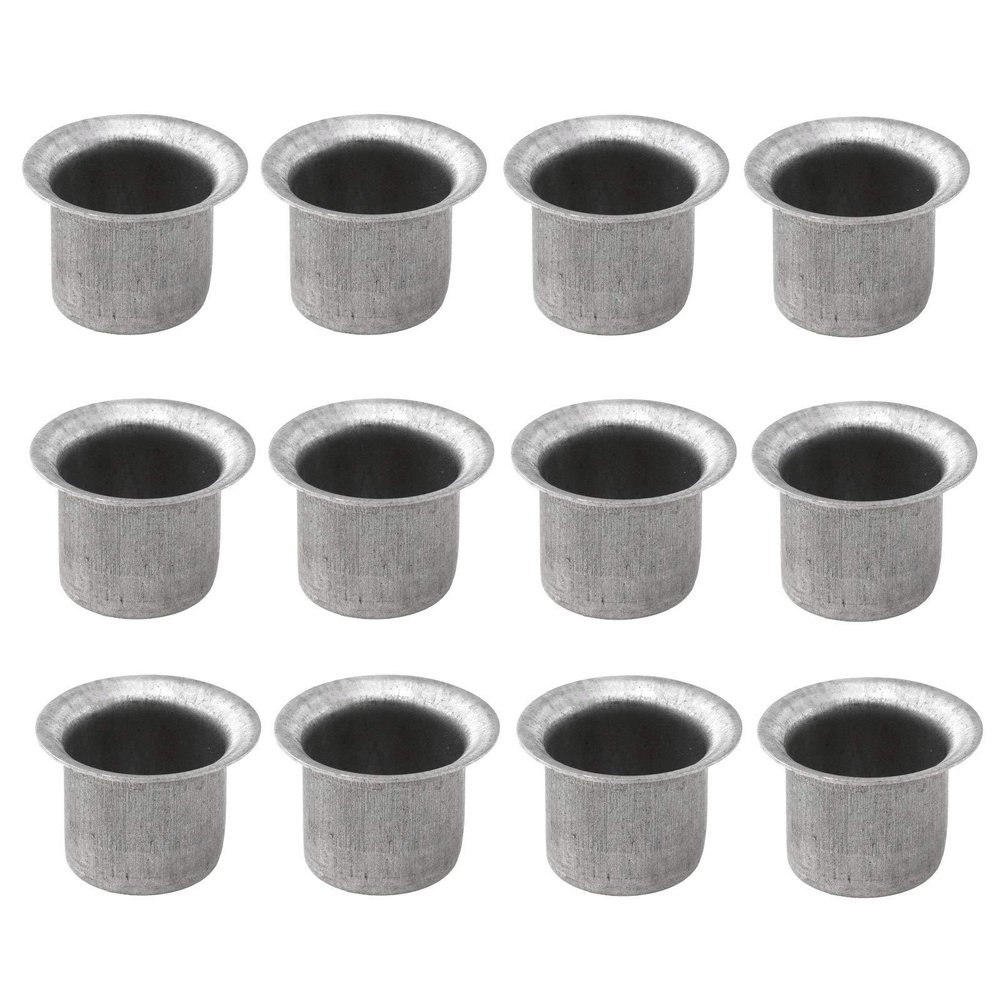 Aislor Metal Candle Holders Tealight Candle Cups for Wedding Proposal, Spa, Aromatherapy, Meditation Silver 1.18 inch 12 Pcs