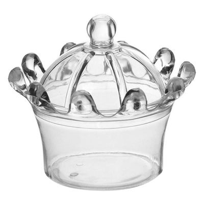 Alvinlite Wedding Candy Boxes Crown Shape Box Wedding Favor Party Plastic Wedding Favor Party 12PCS (Transparent)