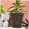 Cabilock 1pc Rattan Flower Basket for Indoor and Outdoor Garden Decor Woven Floral Container for Green Plants and Arrangements and Stylish Design view 3
