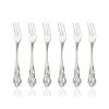 Uniturcky Cake Forks Set of 6 Stainless Steel Cocktail Forks, 3-Tine Portable Appetizer Small Forks, 5.1 Inch Dessert Forks Metal Fruit Salad Tasting Forks, Kitchen Silverware, Mirror Polished view 1