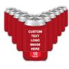 10 PCS Custom Beer Can Cooler Sleeves Bulk Personalized Insulated Beverage Bottle Holder with Logo Image Text for Wedding Birthday Party view 1