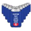 50 PCS Custom Beer Can Cooler Sleeves Bulk Personalized Insulated Beverage Bottle Holder with Logo Image Text for Wedding Birthday Party view 1