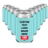 100 PCS Custom Beer Can Cooler Sleeves Bulk Personalized Insulated Beverage Bottle Holder with Logo Image Text for Wedding Birthday Party view 1