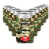70 PCS Custom Beer Can Cooler Sleeves Bulk Personalized Insulated Beverage Bottle Holder with Logo Image Text for Wedding Birthday Party view 1